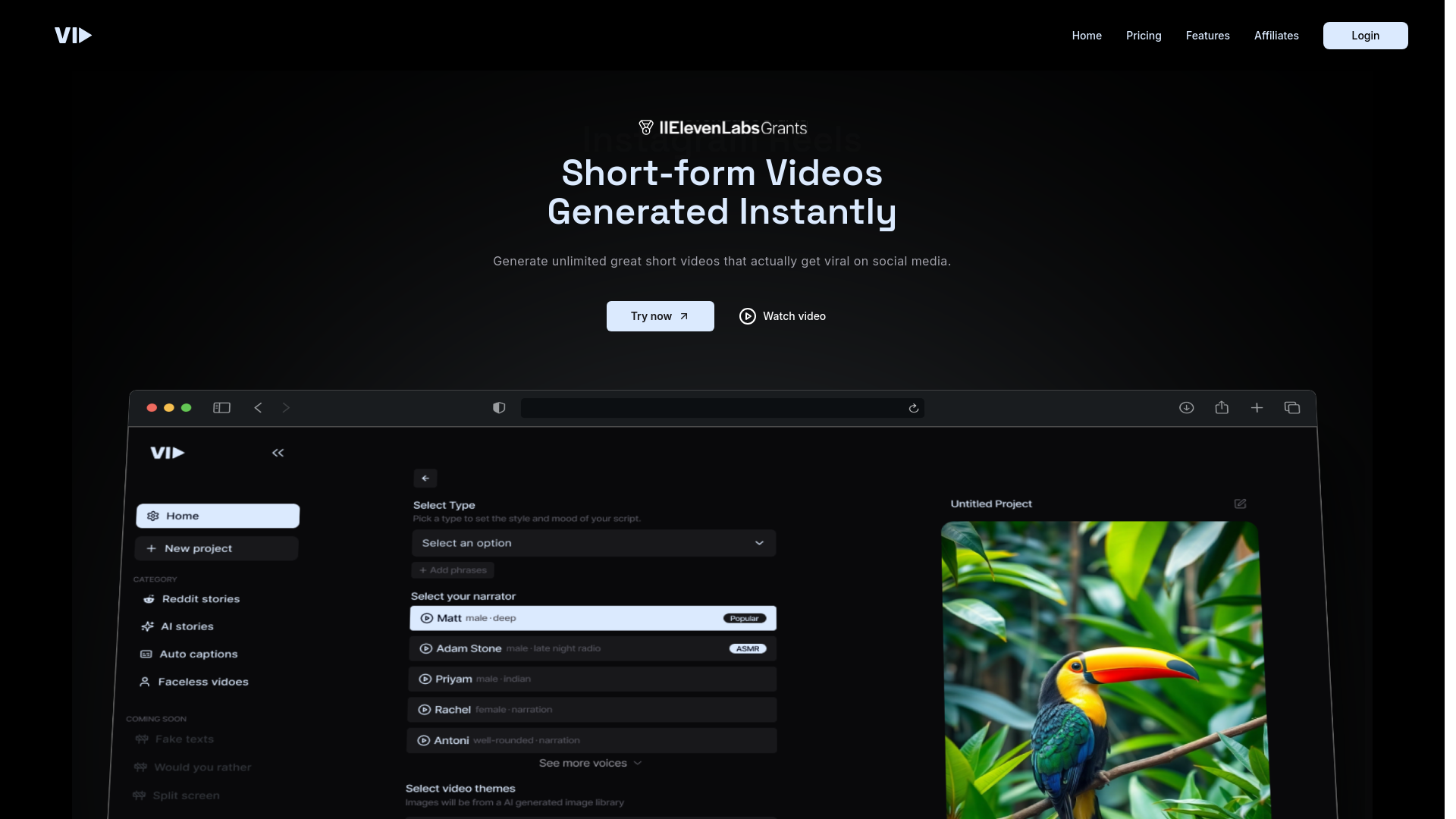 VidAI: AI Video Editor main screenshot