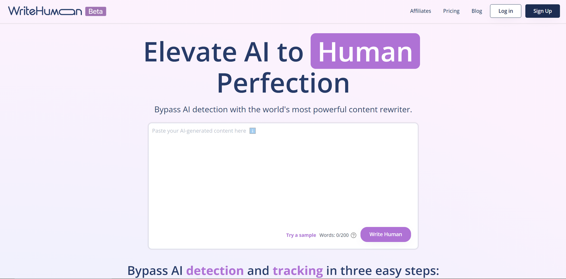 WriteHuman AI main screenshot