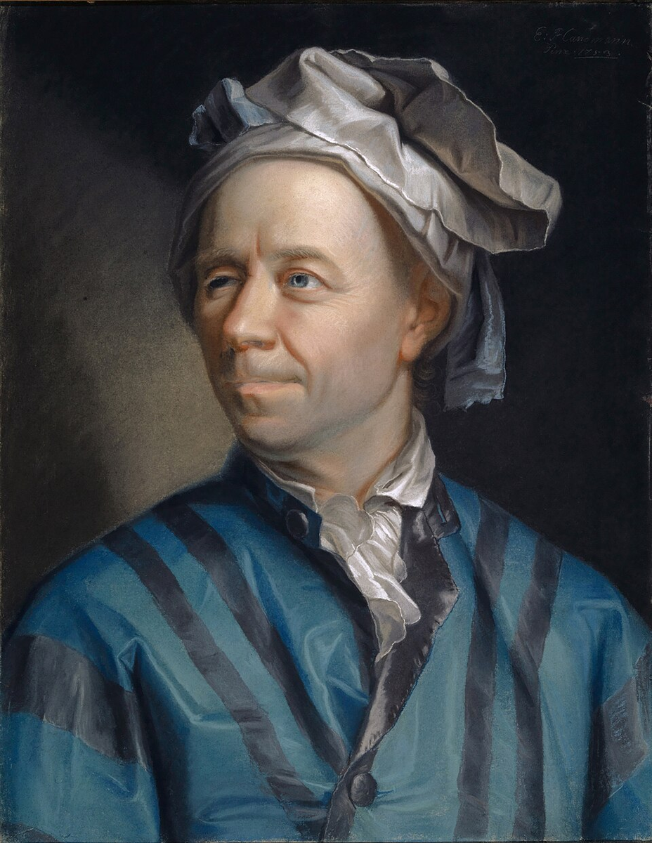 Historical portrait of Leonhard Euler.