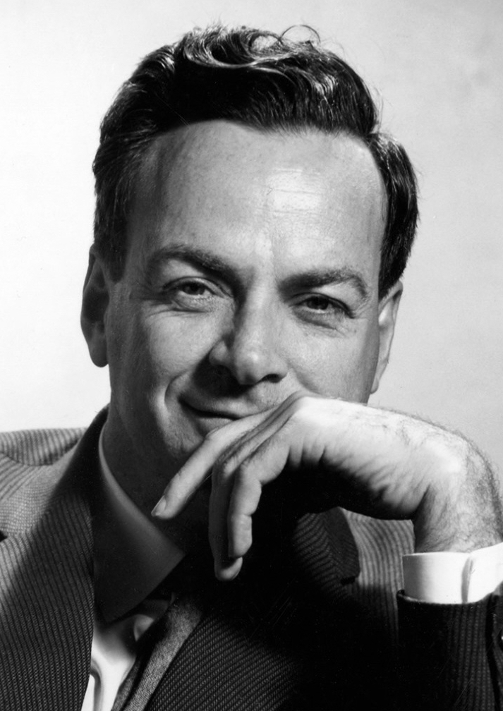 Historical portrait of Richard Feynman.