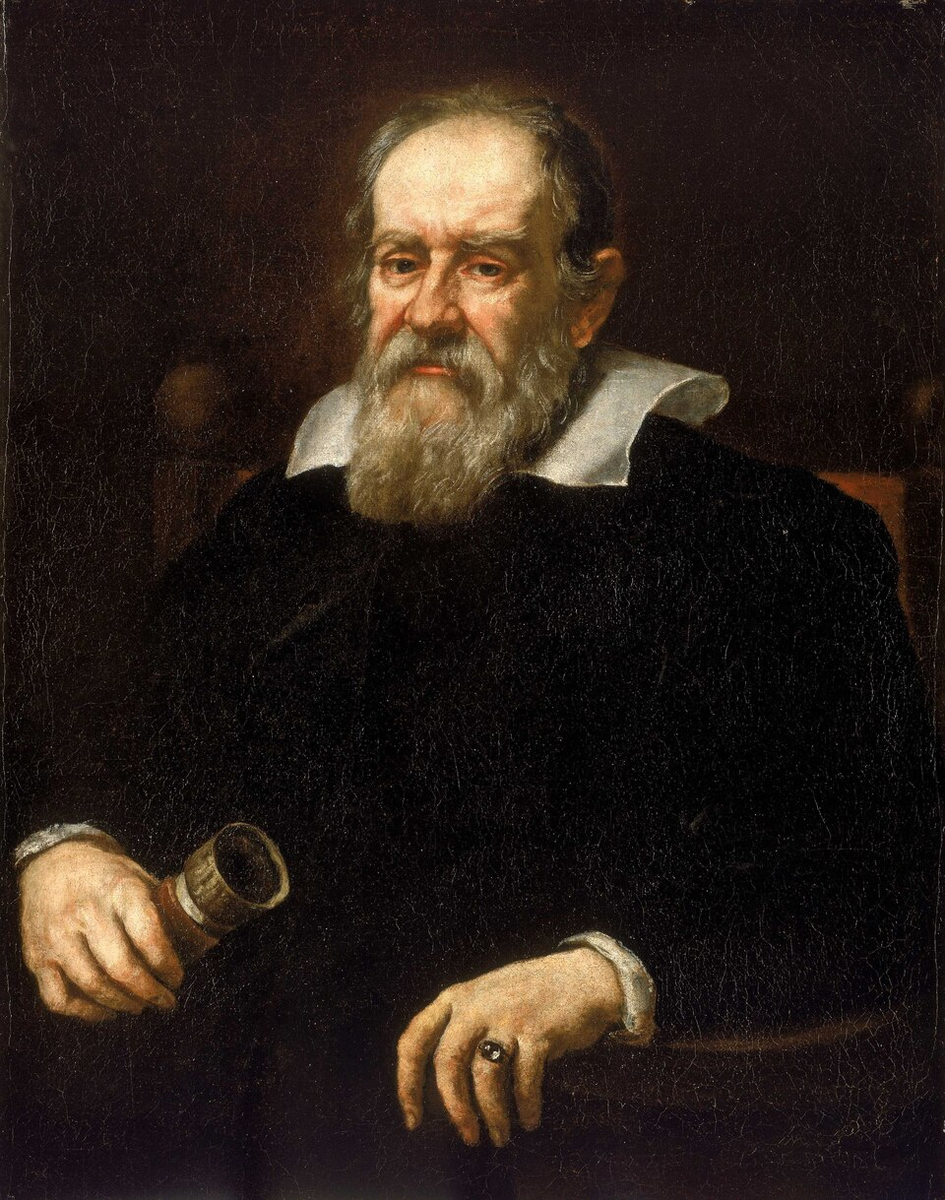Historical portrait of Galileo Galilei.