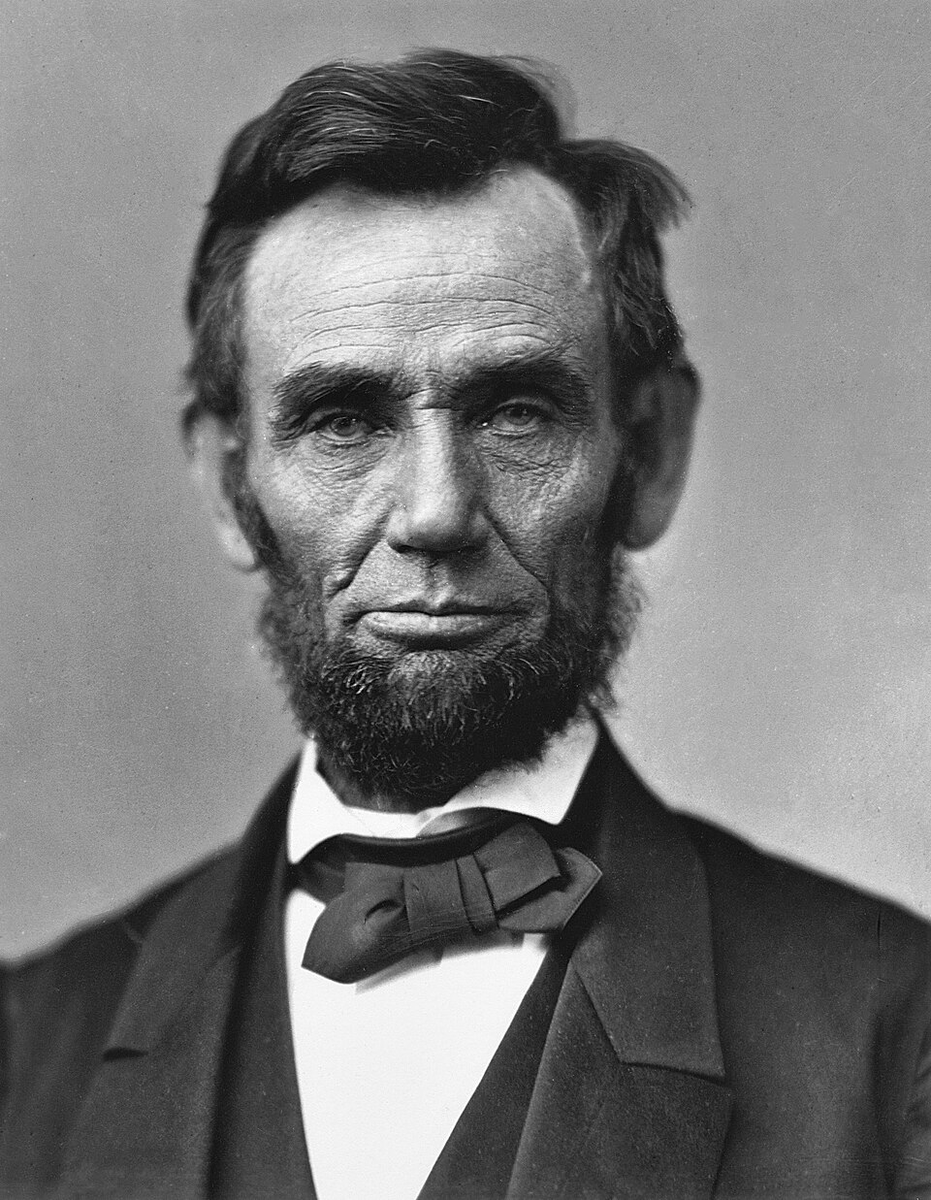 Historical portrait of Abraham Lincoln.