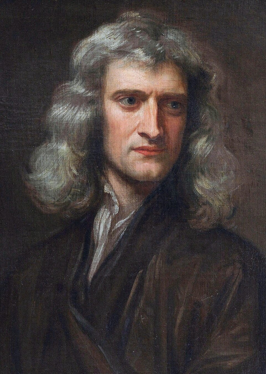 Historical portrait of Isaac Newton.