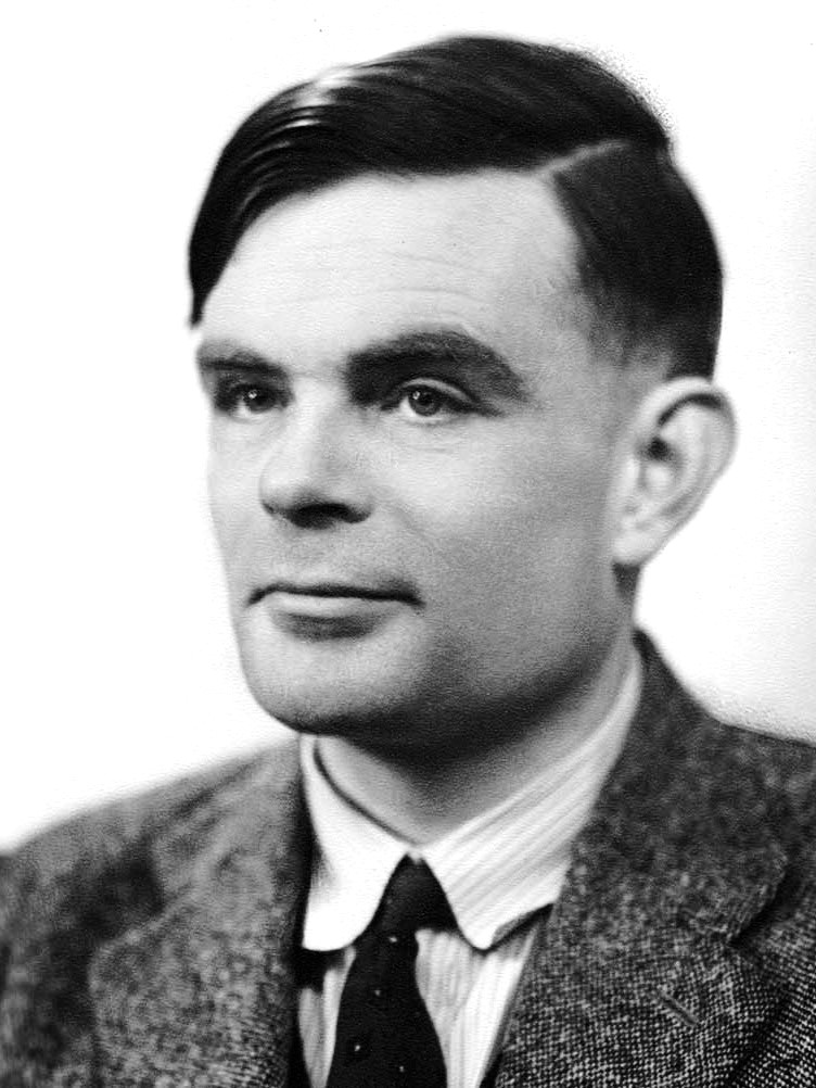 Historical portrait of Alan Turing.