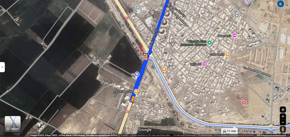 أرض للبيع في القيروان، القيروان الجنوبية، المنصورة الجنوبية