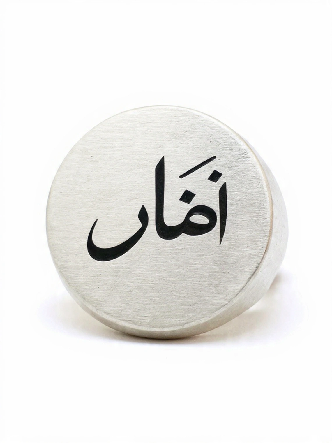 Signet Calligraphy Silver RIng For Men thumbnail 5