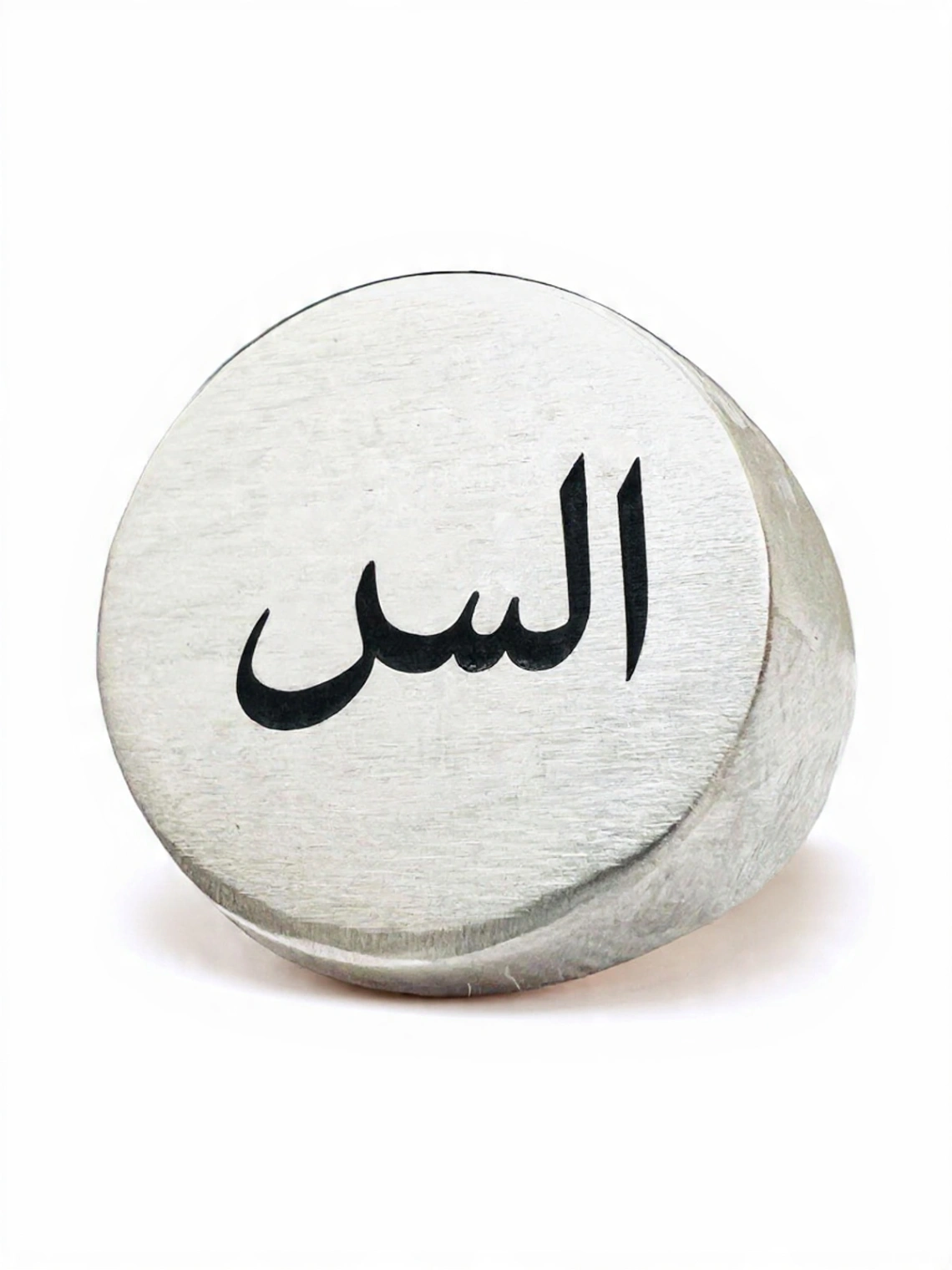 Signet Calligraphy Silver RIng For Men thumbnail 2