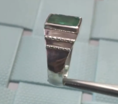 Elegant Octagon cut Emerald ring for men  thumbnail 5