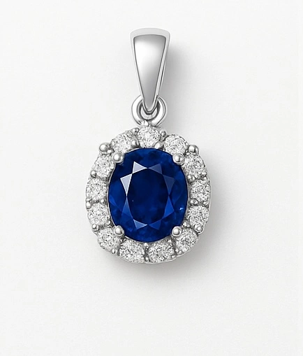 Blue Sapphire Pendant - Image 1