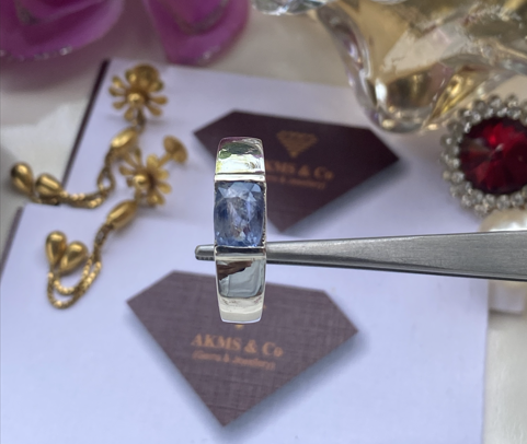 Blue Sapphire Ring for Men thumbnail 2