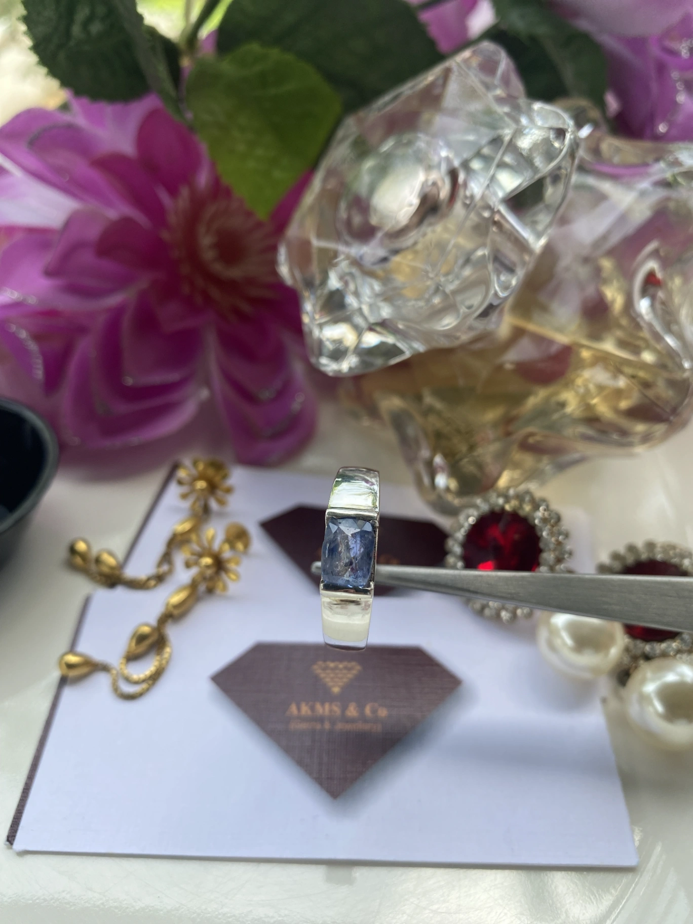 Blue Sapphire Ring for Men thumbnail 4
