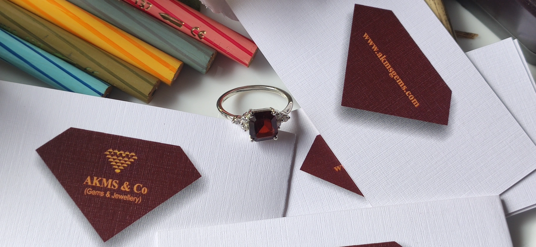 Garnet Halo Ring - Image 1