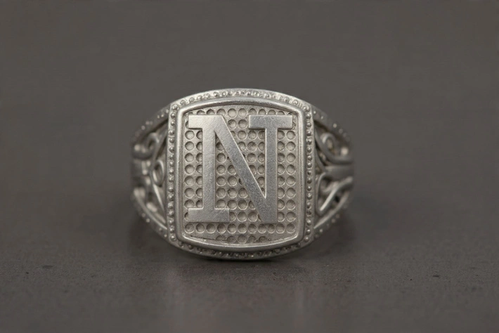Personalised Signet RIng | Silver | For Men - Image 1
