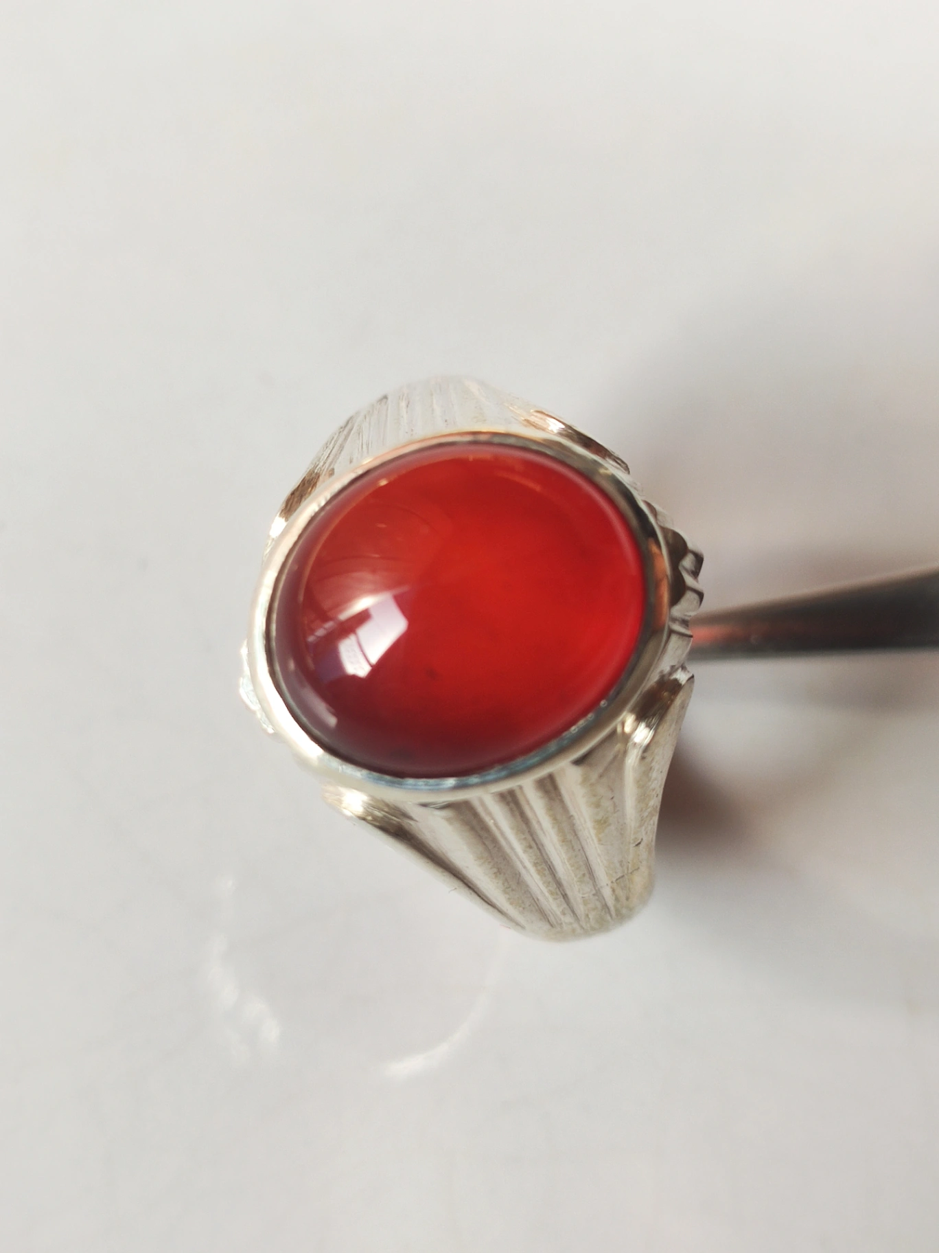 Classic Aqeeq Silver Ring D1 thumbnail 2
