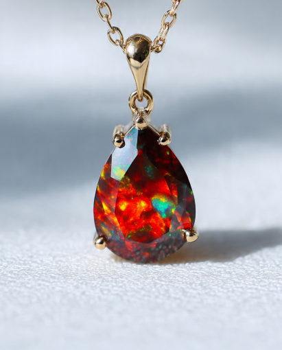 Black Fire Opal Pendant  thumbnail 2