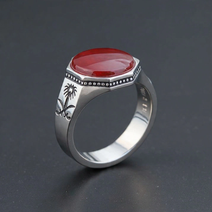 Arab Aqeeq (Agate) Silver Ring thumbnail 3