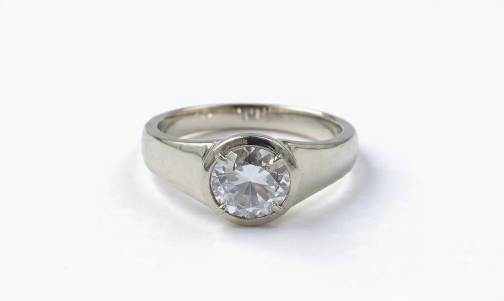 Lab Grown Diamond Silver Ring thumbnail 2