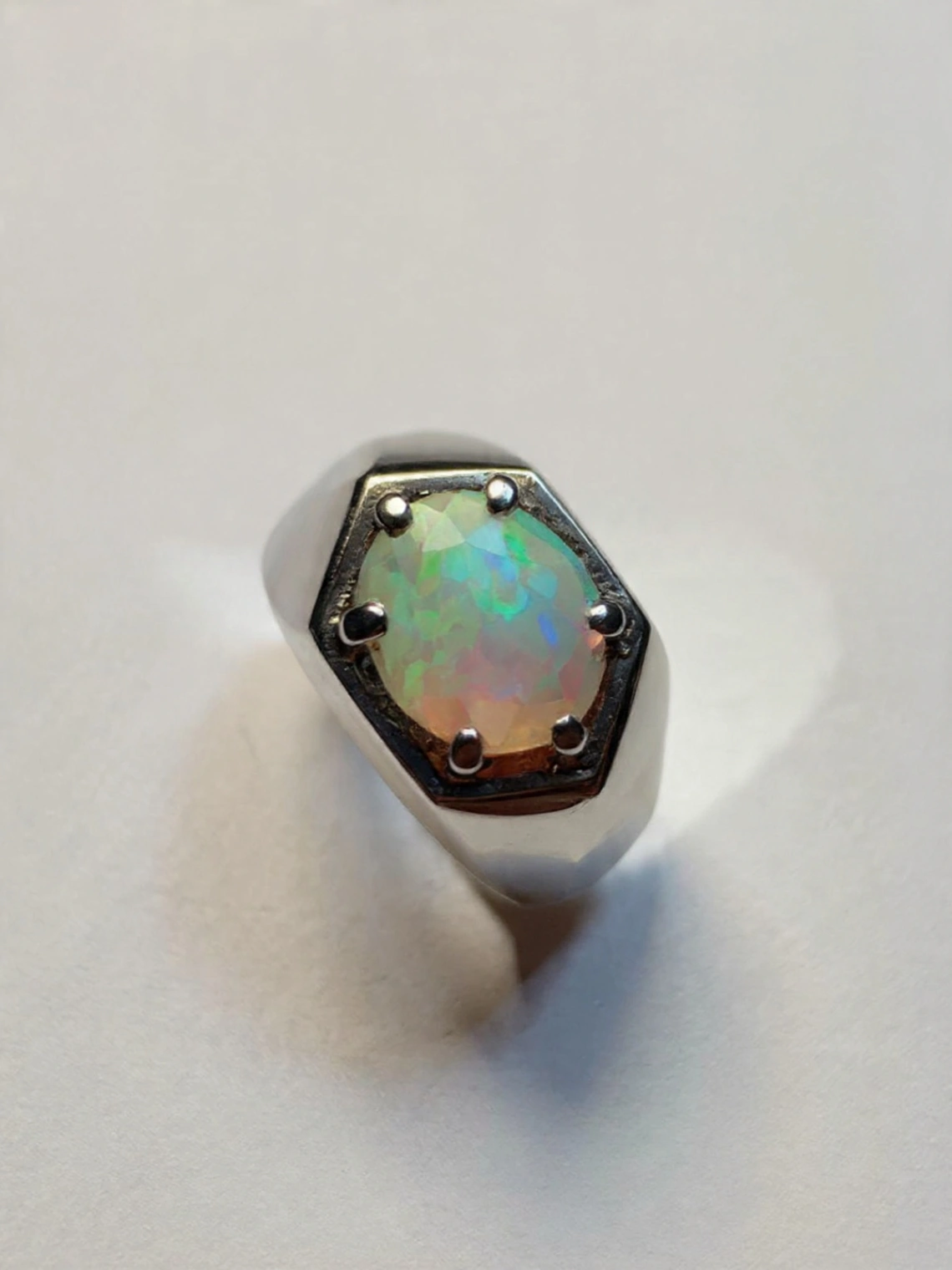 Fire Opal SIlver Ring - Image 1