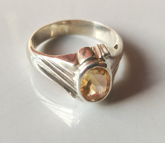 Citrine Sterling Silver Ring thumbnail 3