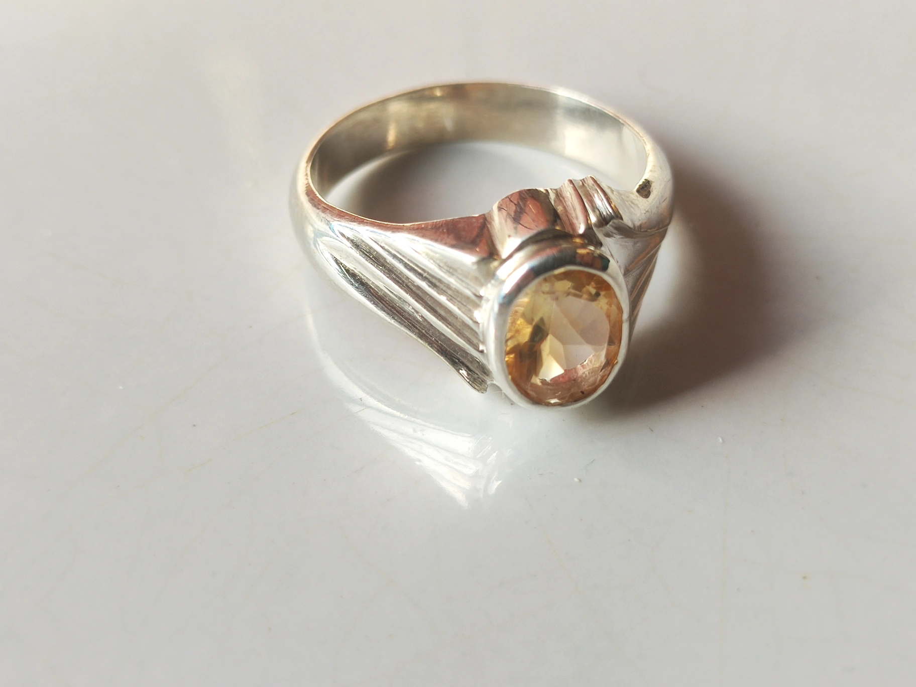 Citrine Sterling Silver Ring thumbnail 5