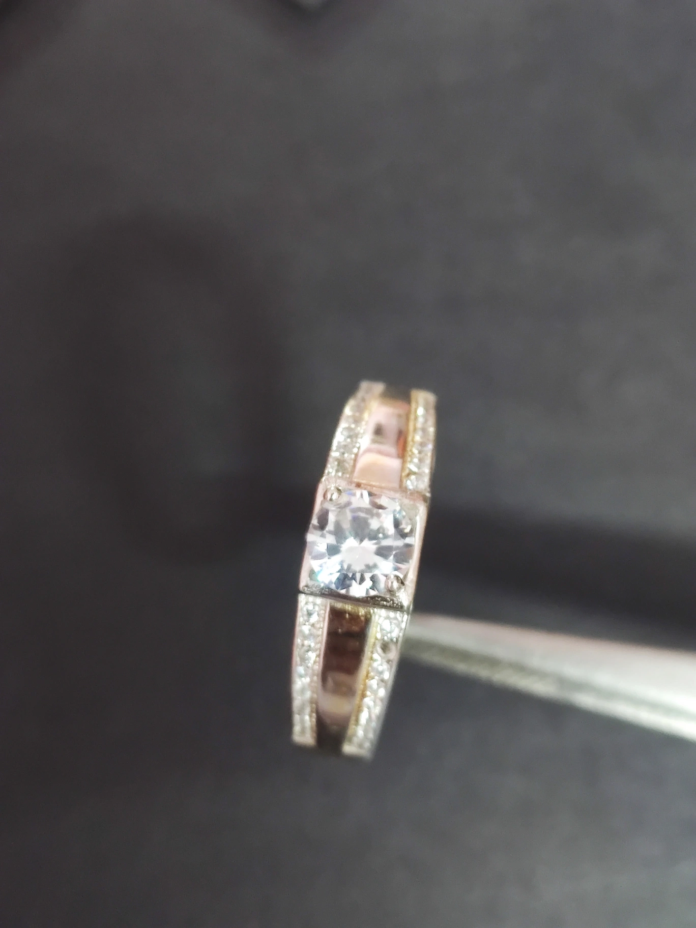 Diamond Simulant Sterling Silver Ring thumbnail 2