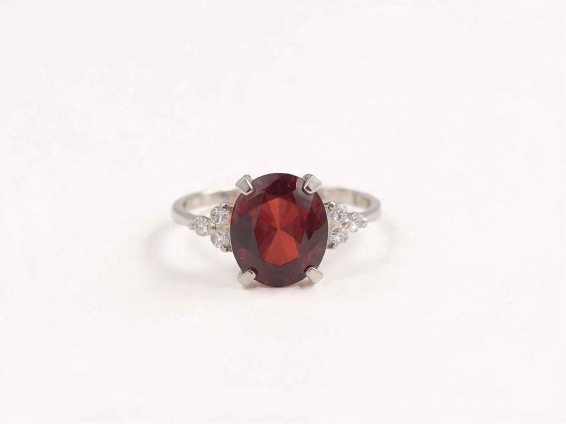 Garnet Halo Ring - Image 1