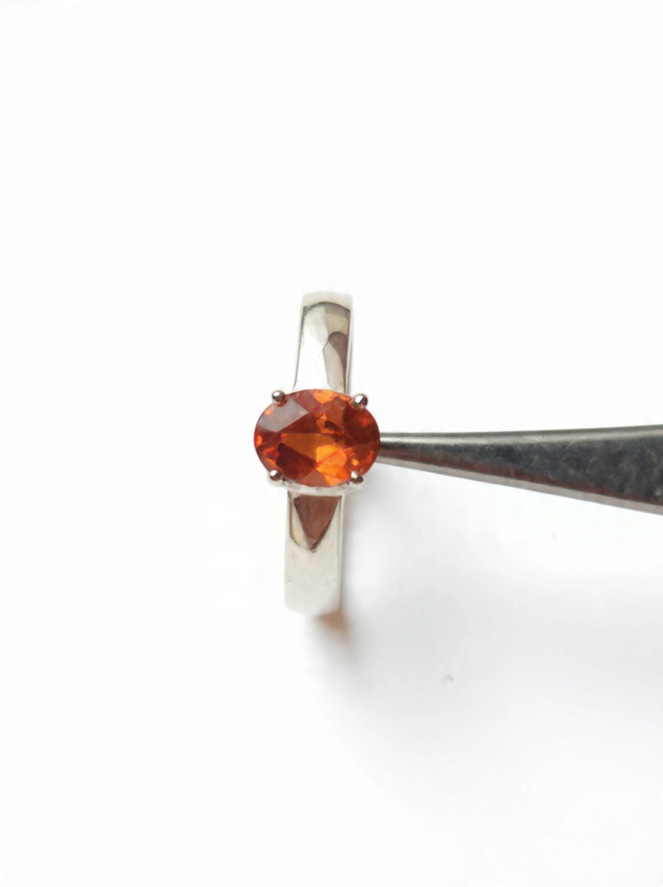 Garnet Sterling Silver Ring thumbnail 3