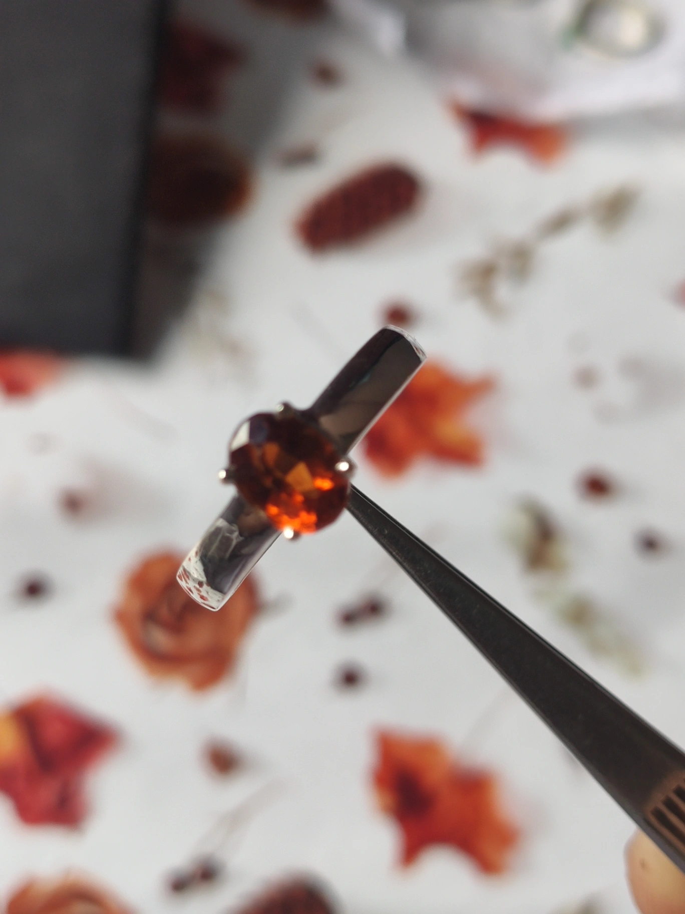 Garnet Sterling Silver Ring thumbnail 2