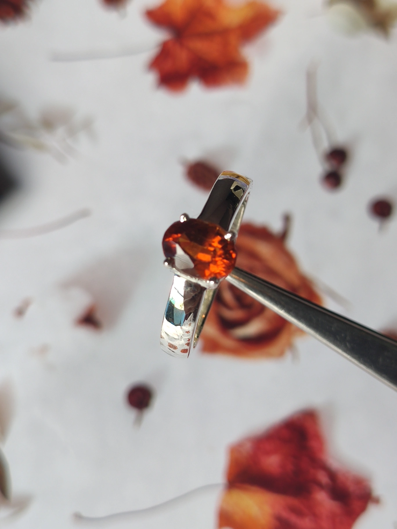 Garnet Sterling Silver Ring - Image 1