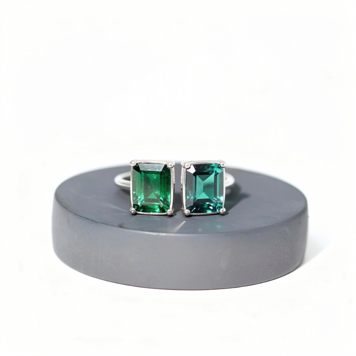 Emerald Sterling Silver Earring For Women D9