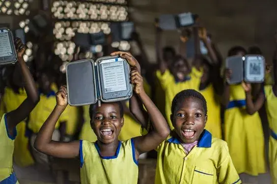 Children from Asuboi Primary School in Ghana have been enjoying the e-readers for two years