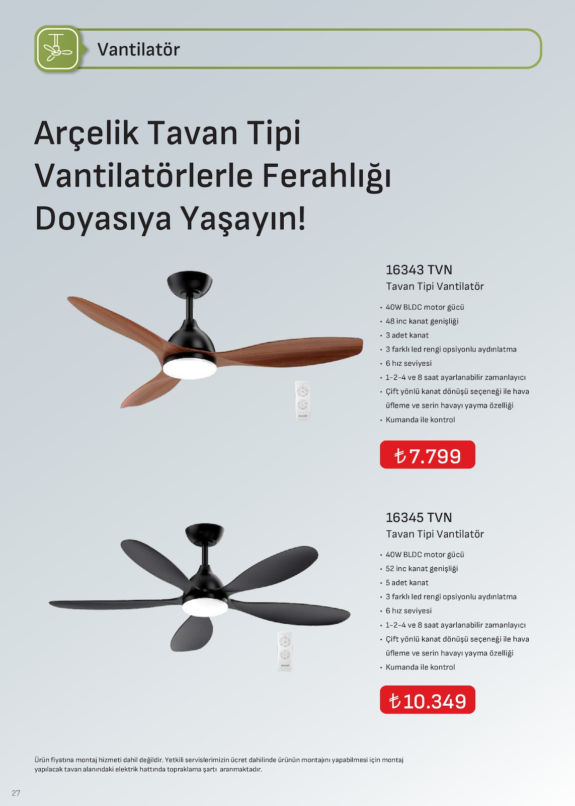 Arcelik İklimlendirme Brosuru — sayfa 18