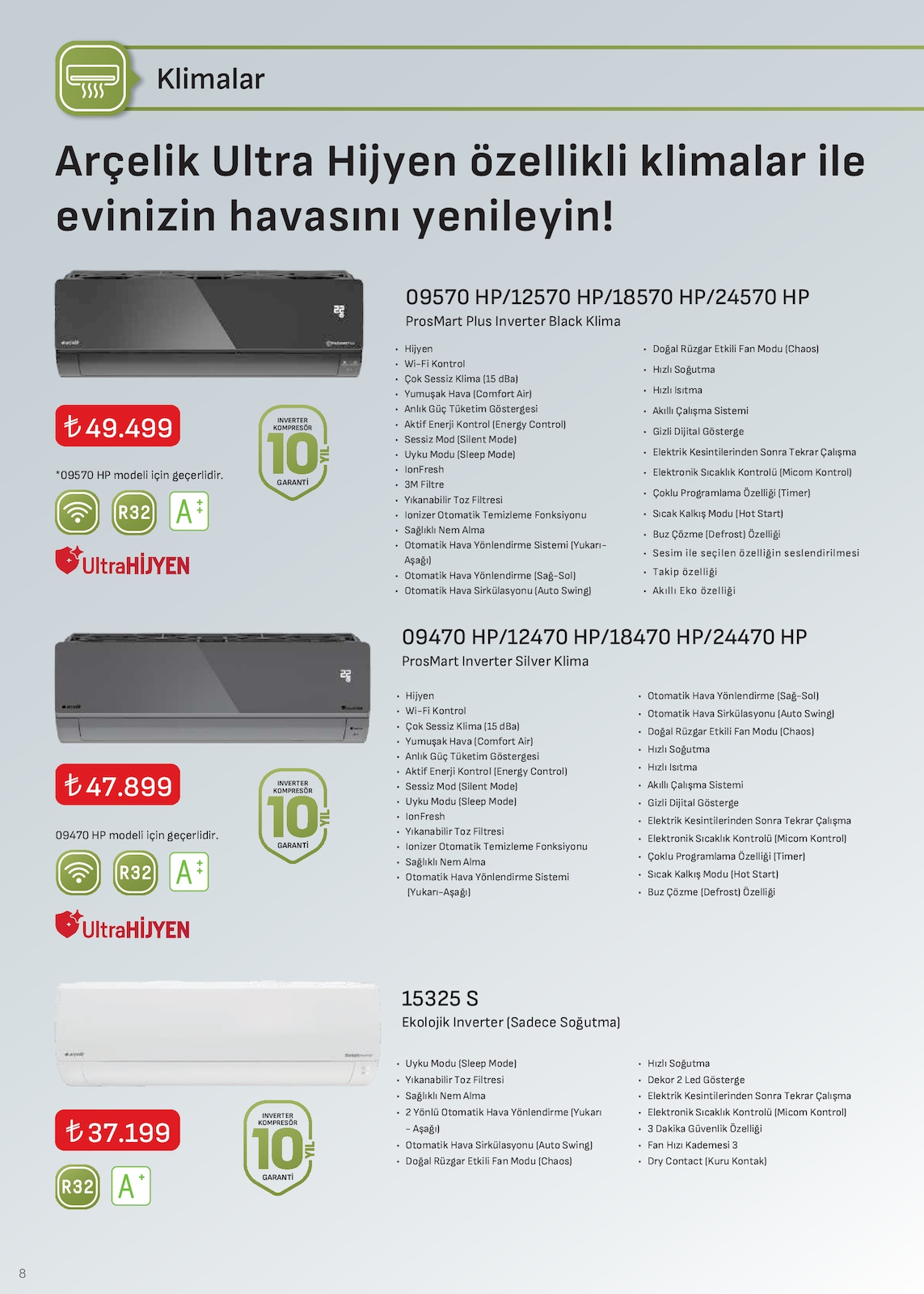 Arcelik İklimlendirme Brosuru — sayfa 29