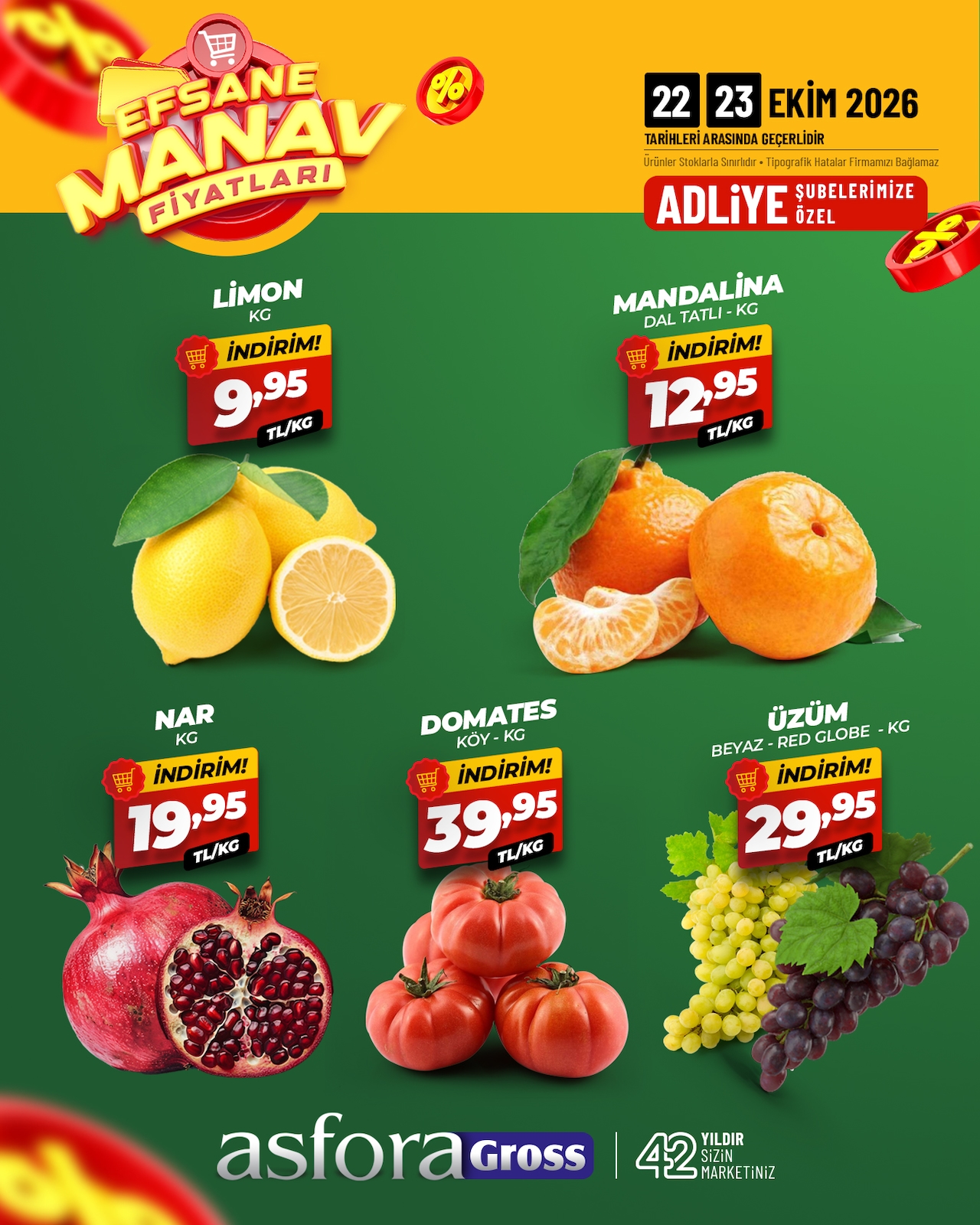 Asforagross Adliye Subelerine Ozel Manav Brosuru — sayfa 1