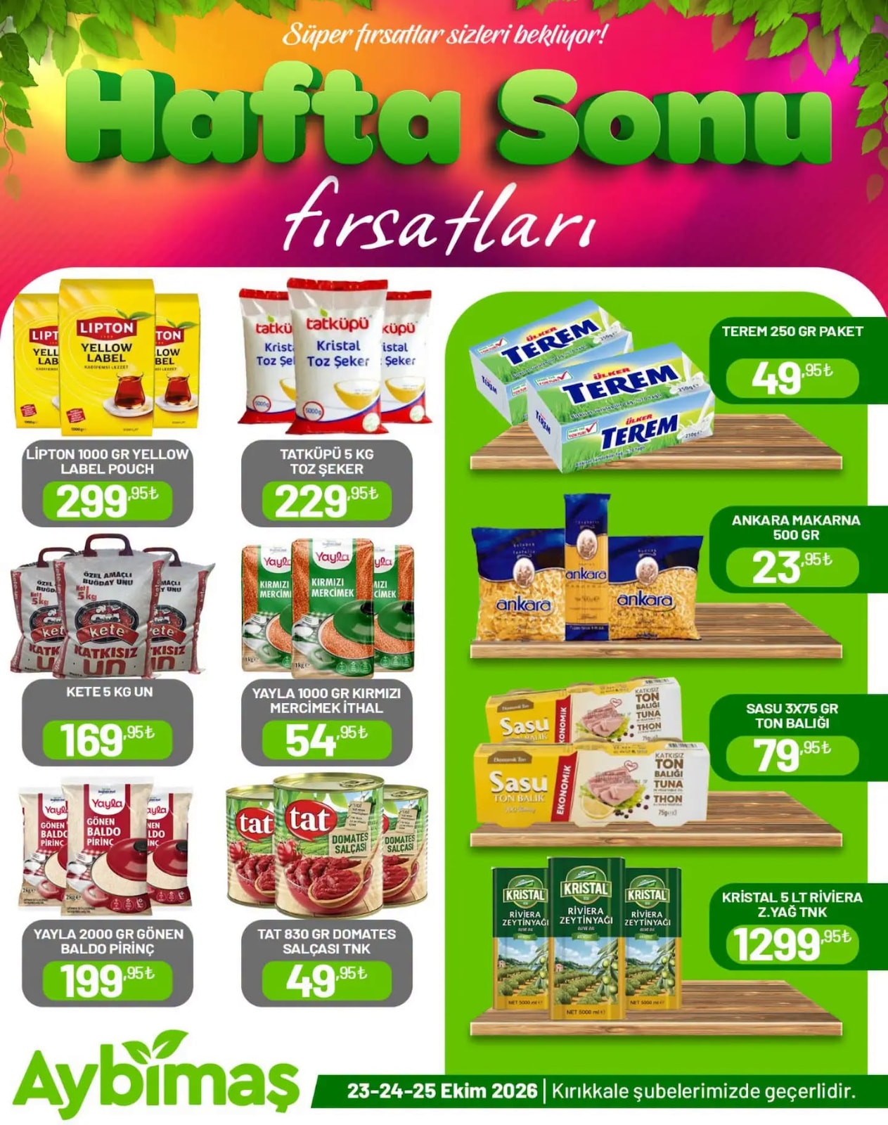 Aybimas Hafta Sonu İndirim Brosuru
