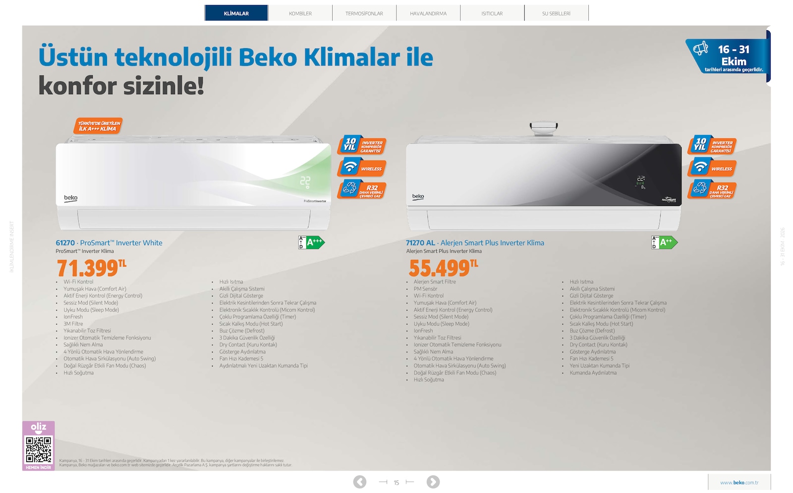 Beko İklimlendirme Brosuru — sayfa 10