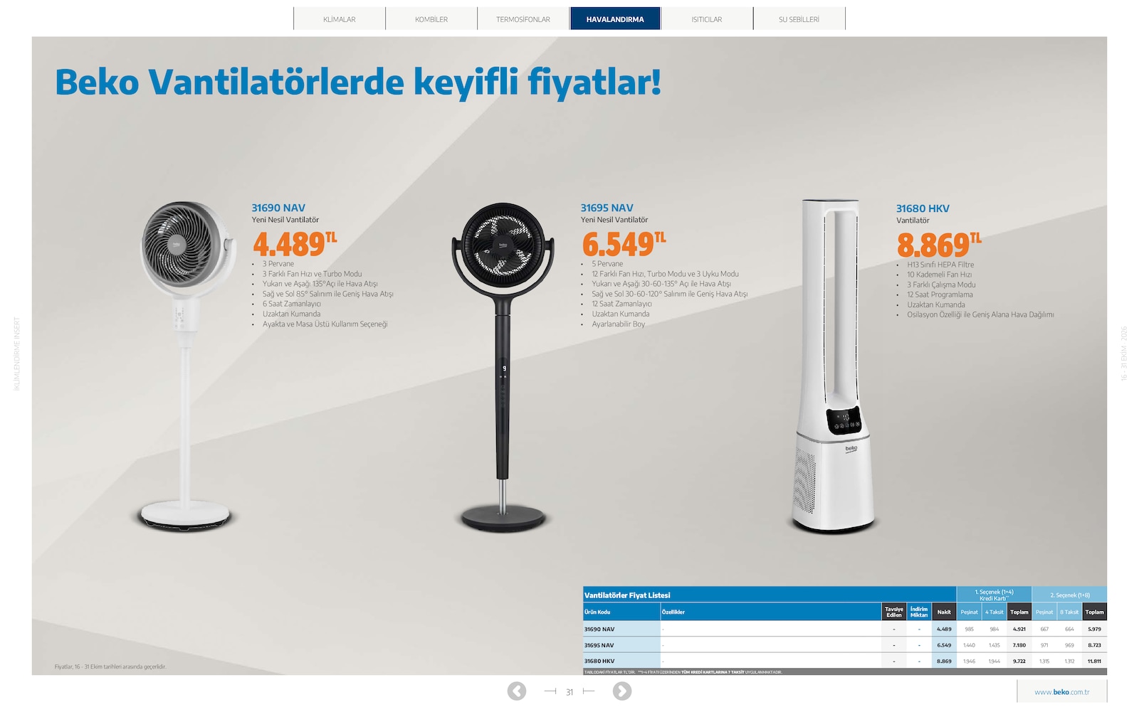 Beko İklimlendirme Brosuru — sayfa 26