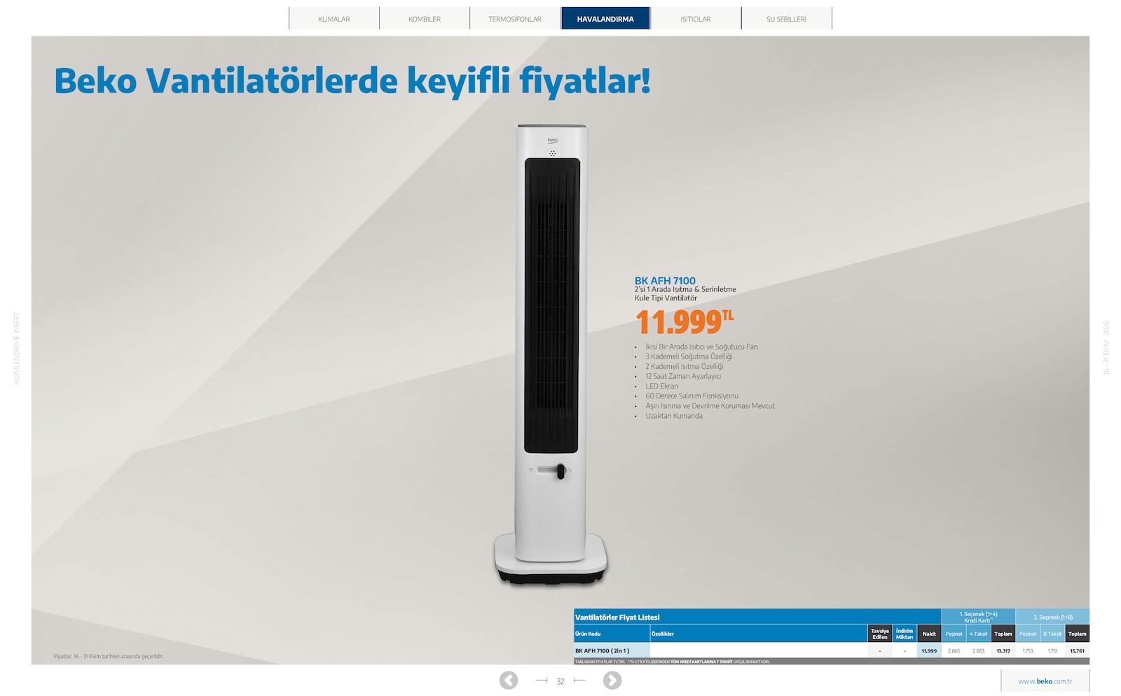 Beko İklimlendirme Brosuru — sayfa 27