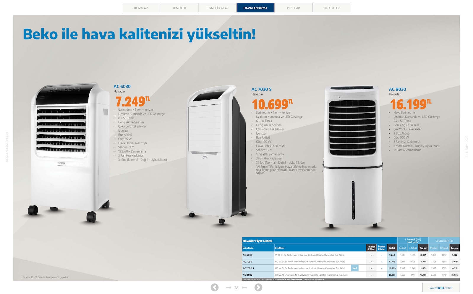 Beko İklimlendirme Brosuru — sayfa 28
