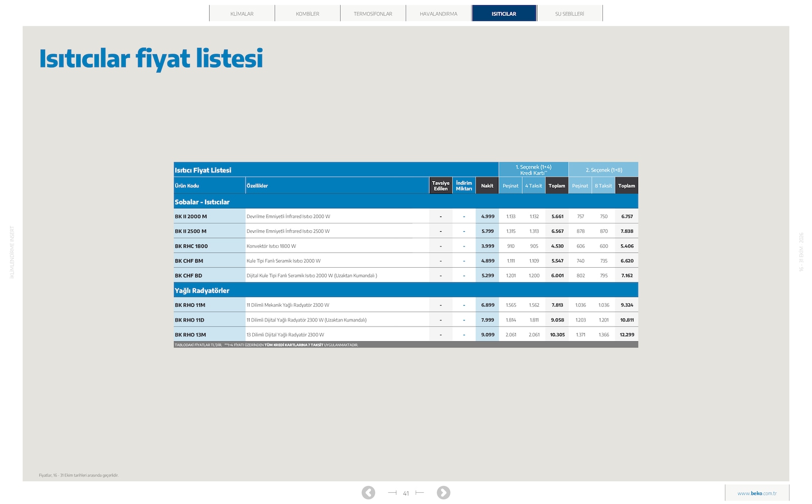 Beko İklimlendirme Brosuru — sayfa 36