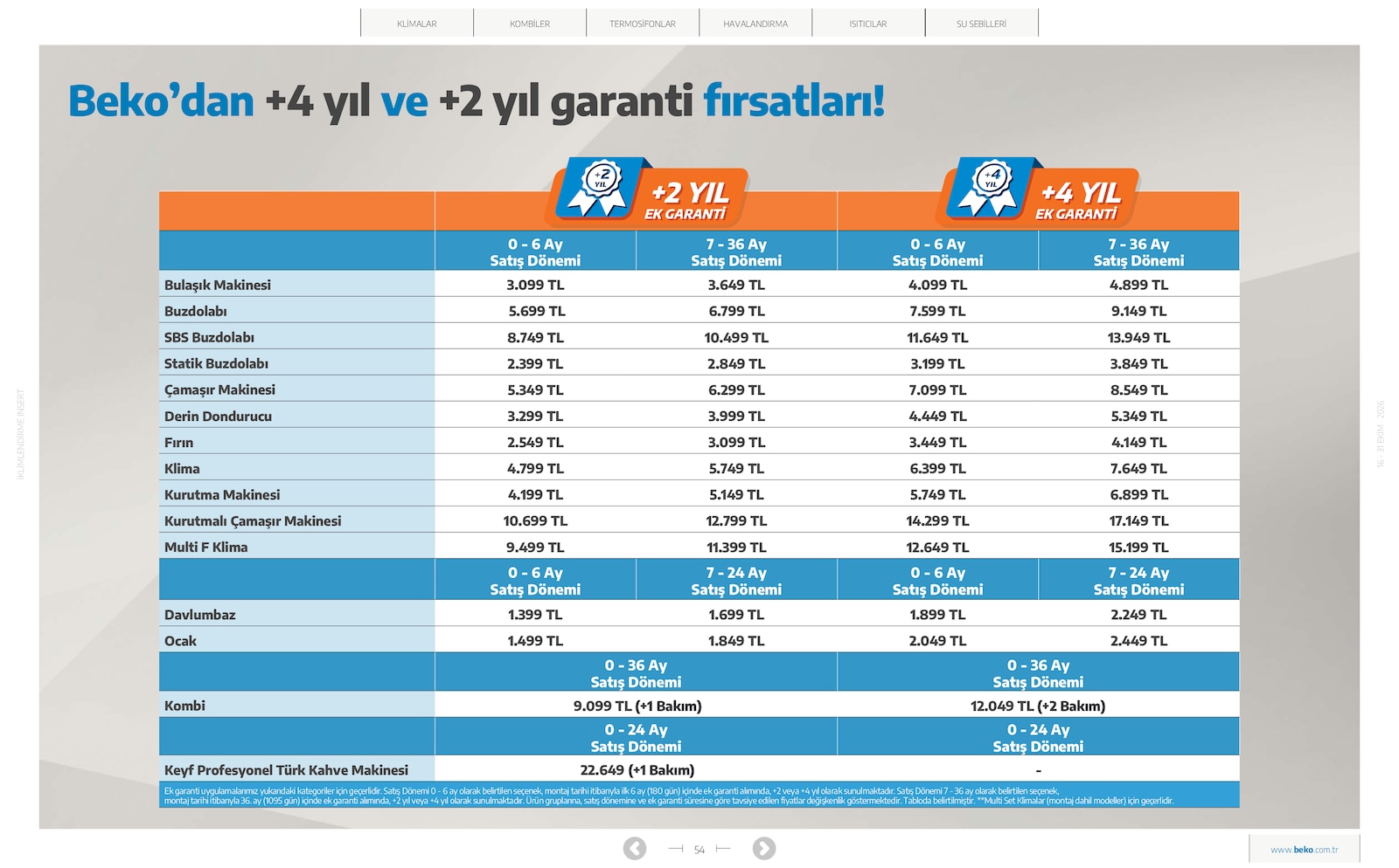 Beko İklimlendirme Brosuru — sayfa 49