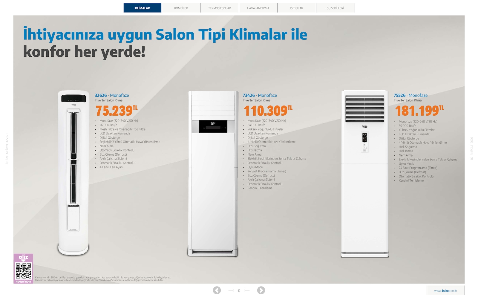 Beko İklimlendirme Brosuru — sayfa 7