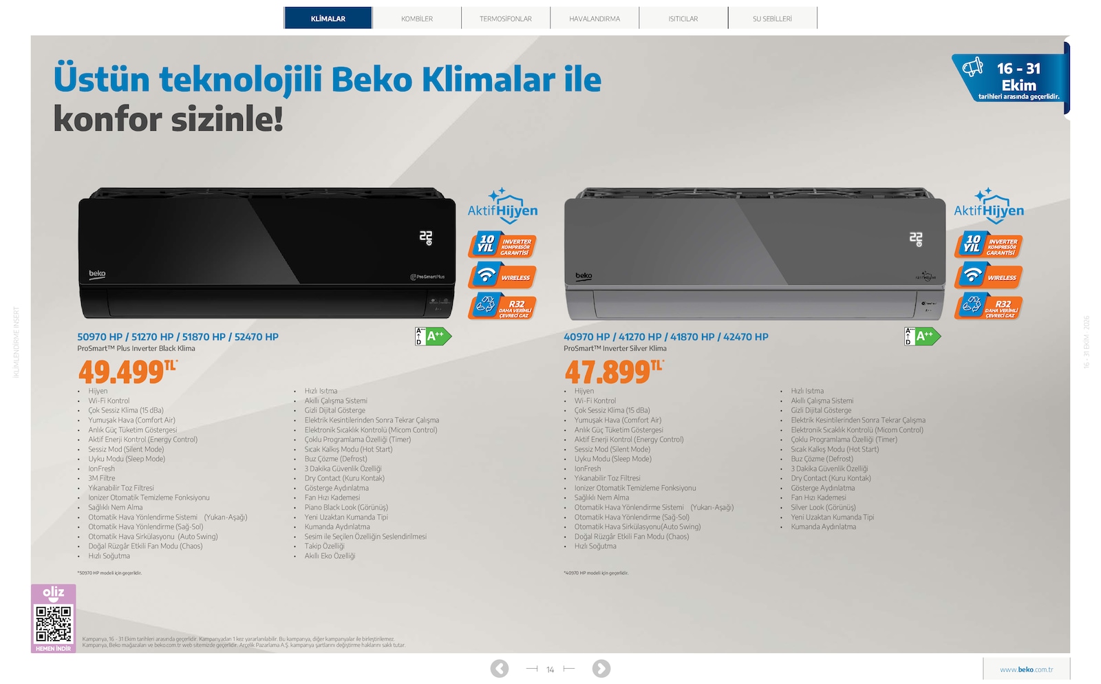 Beko İklimlendirme Brosuru — sayfa 9
