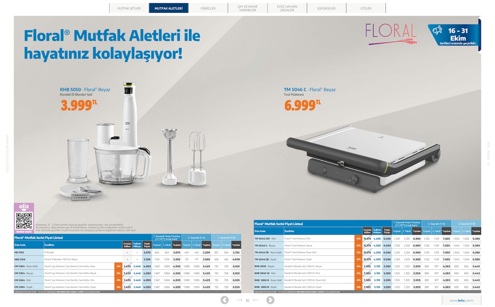 Beko Kucuk Ev Aletleri Brosuru — sayfa 10
