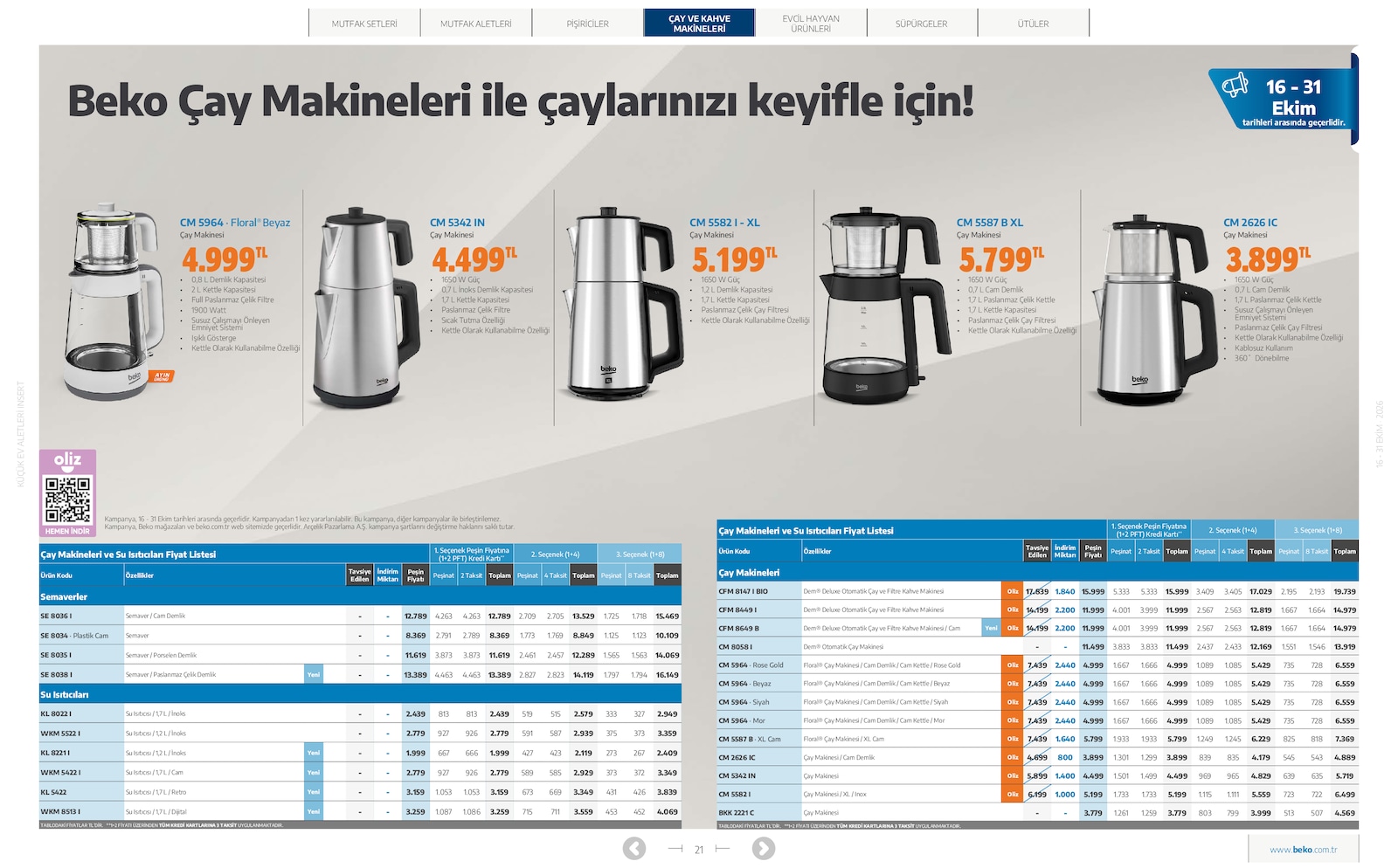 Beko Kucuk Ev Aletleri Brosuru — sayfa 21