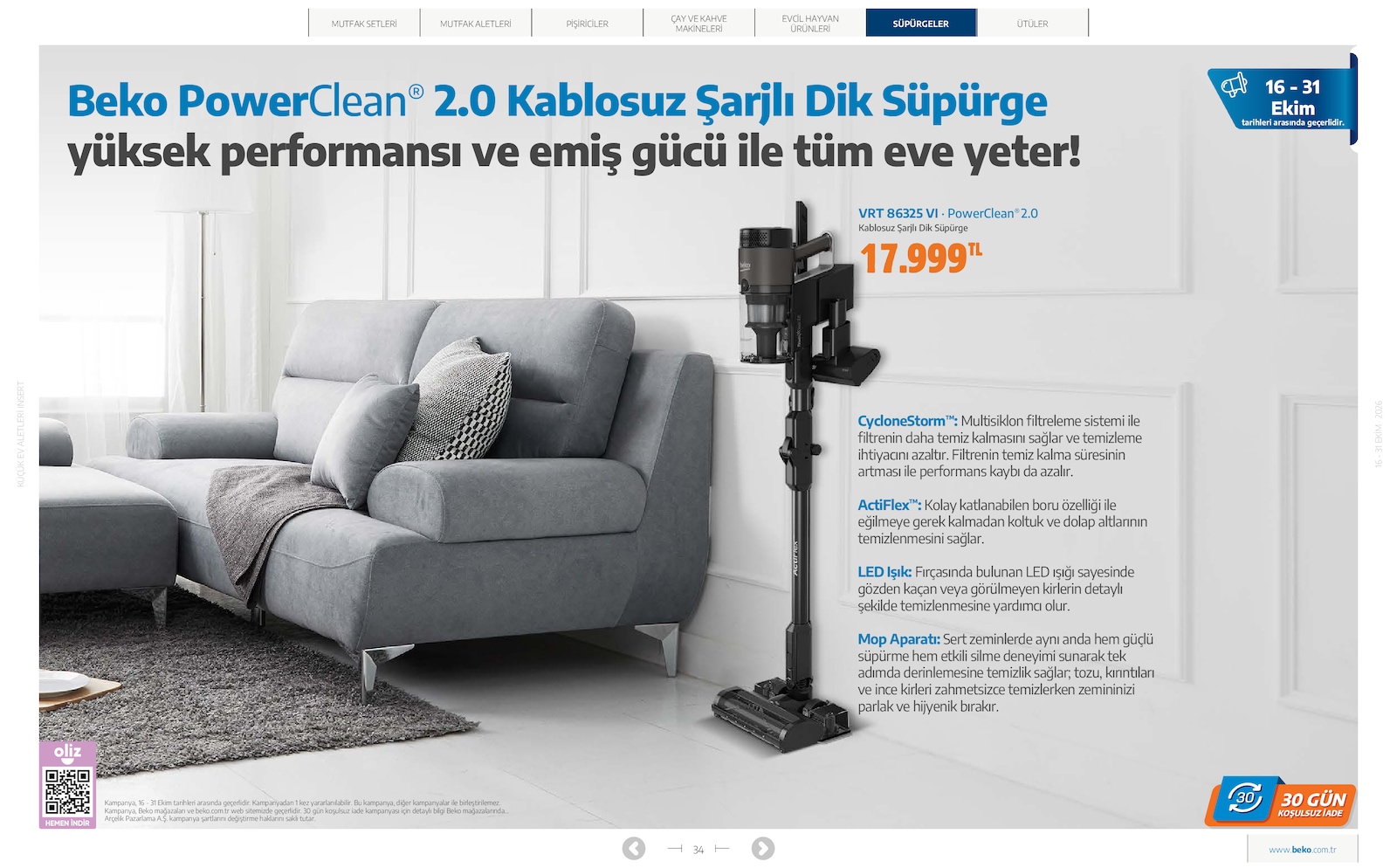 Beko Kucuk Ev Aletleri Brosuru — sayfa 34