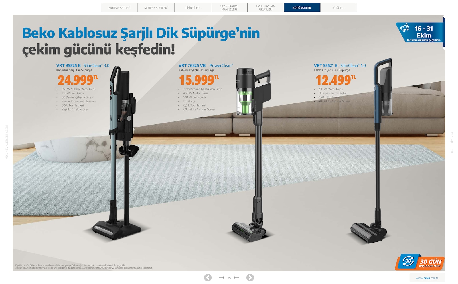Beko Kucuk Ev Aletleri Brosuru — sayfa 35
