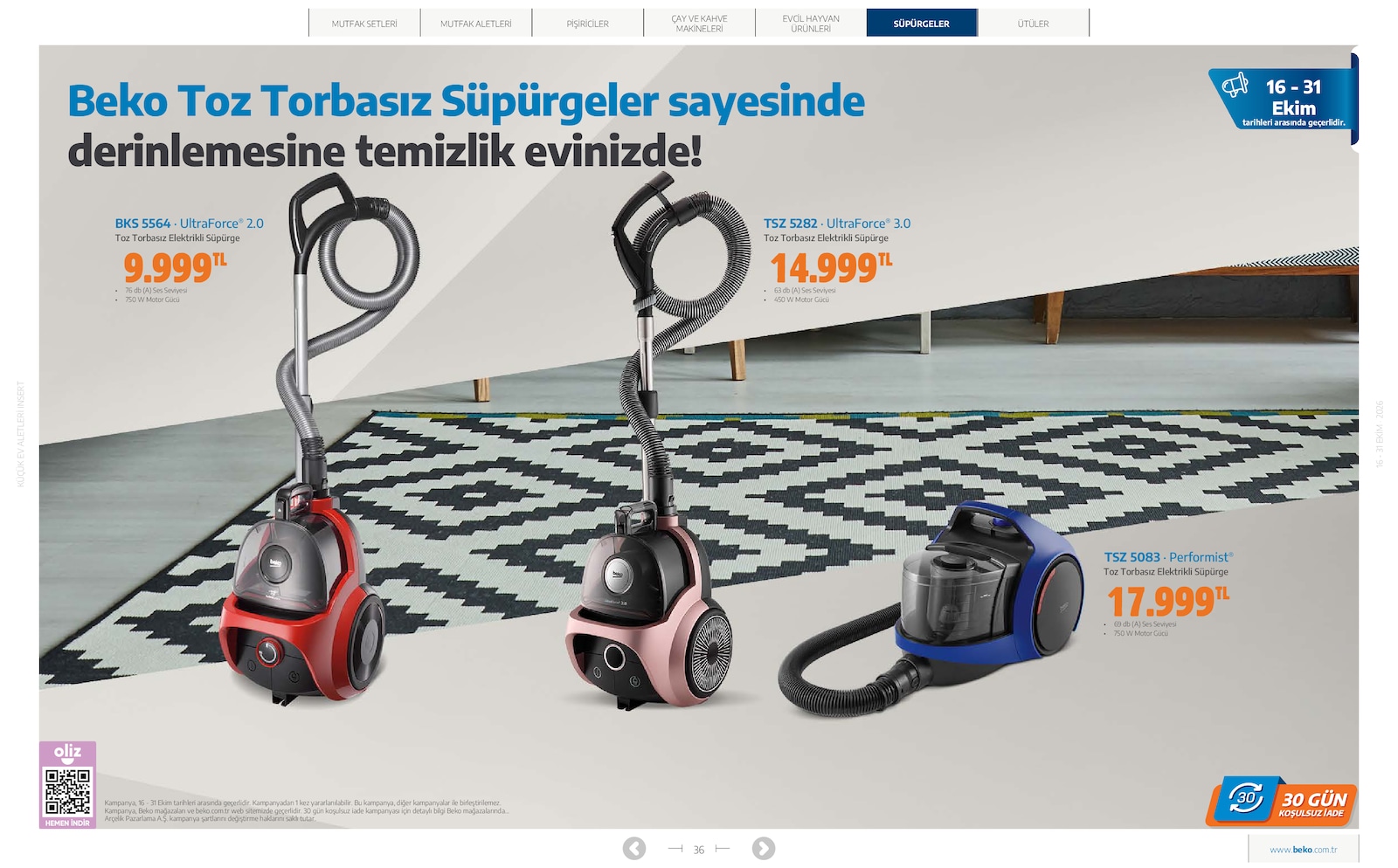 Beko Kucuk Ev Aletleri Brosuru — sayfa 36