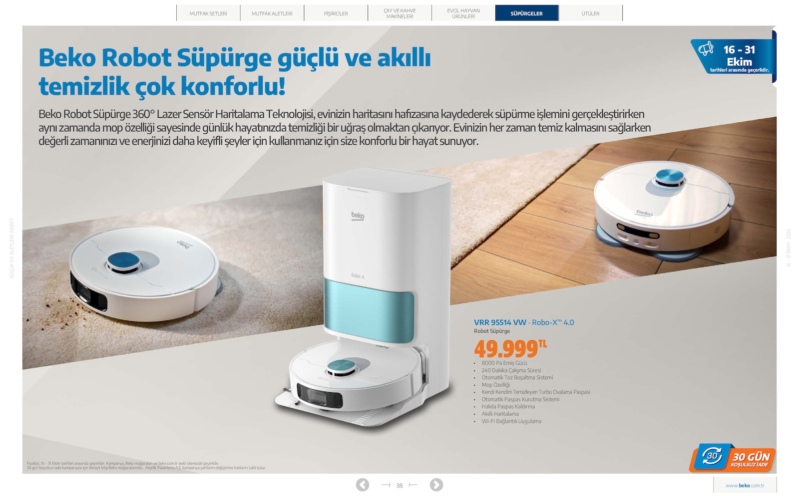 Beko Kucuk Ev Aletleri Brosuru — sayfa 38