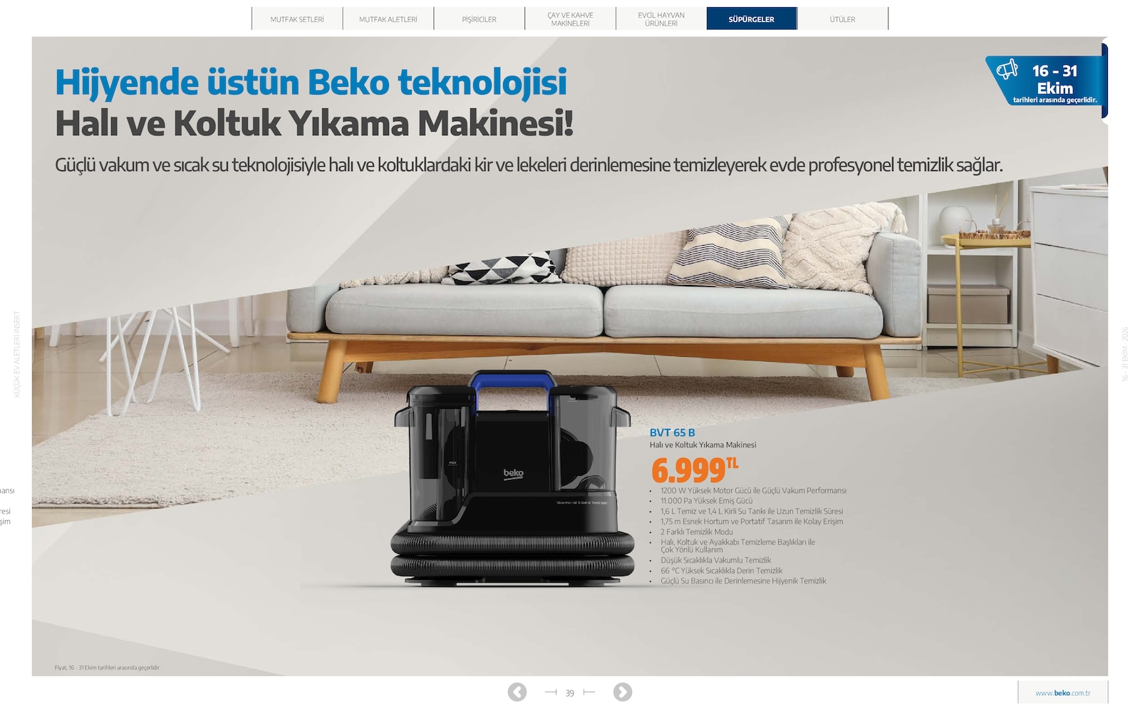 Beko Kucuk Ev Aletleri Brosuru — sayfa 39